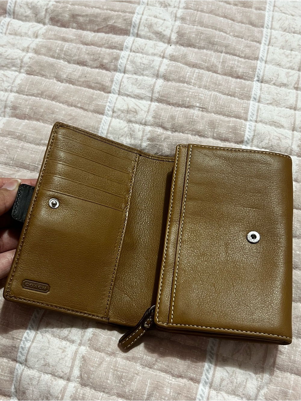 Coach Brown Leather Buckle Wallet - Picture 3 of 4